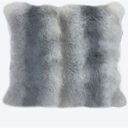Luxury Supersoft Faux Fur Printed Cushion - Grey / 56cm - thumbnail 2