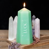Crystal Tower Candle with Rough Stones - 30 Hours