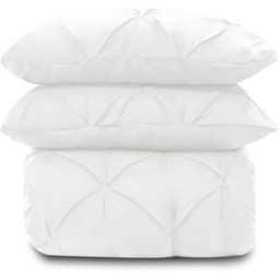 Pintuck Duvet Cover Set - White / Double - thumbnail 2