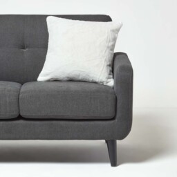 Soft Touch Faux Fur Cushion 46 x 46 cm - Ivory - thumbnail 3
