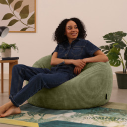 Classic Cord Bean Bag - Green - thumbnail 3