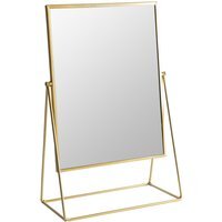 22 x 50cm Rectangle Makeup Mirror - Gold / 1 - image 1