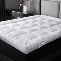 4 Inch Thick Super Soft Hypoallergenic Mattress Topper - White / 122cm