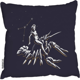 Sign Of The Zodiac Cancer Outdoor Comfy Cushion - Blue / 60cm - thumbnail 2