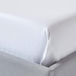 1000 Thread Count Egyptian Cotton Flat Sheet Satin Feel - White / Double - thumbnail 3