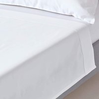 1000 Thread Count Egyptian Cotton Flat Sheet Satin Feel - White / Double - thumbnail 1