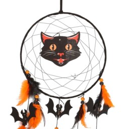 Halloween Black Cat Dreamcatcher Decor - Black - thumbnail 2