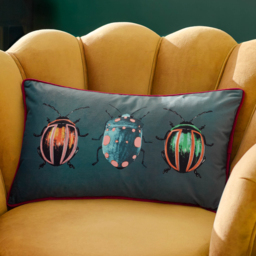 Beetalis Piped Velvet Cushion - Emerald / 80 Feather 20 Polyester - thumbnail 3