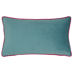 Beetalis Piped Velvet Cushion - Emerald / 80 Feather 20 Polyester - thumbnail 4