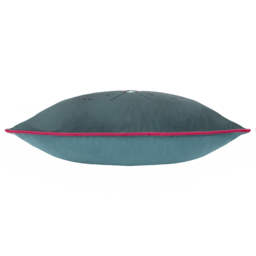 Beetalis Piped Velvet Cushion - Emerald / 80 Feather 20 Polyester - thumbnail 5