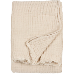 Lark Muslin Cotton Throw - Natural / 260cm - thumbnail 2
