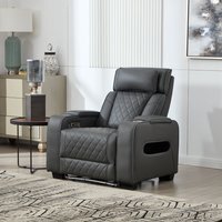 Capri Electric Recliner 1, 2, 3 Seater Sofa Set with Bluetooth speakers - Charcoal / 1