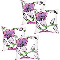 Floral Printed Outdoor Scatter Cushion - Flower White / 4