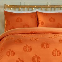 Pumpkin Fields Ultra Soft Touch Duvet Cover Set Double - Multicoloured - image 1