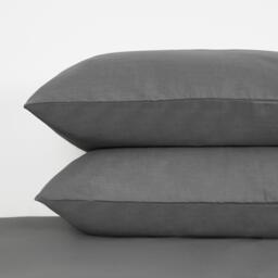 Pack Of Soft Housewife Pillowcases - Charcoal - thumbnail 4