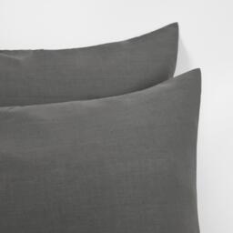 Pack Of Soft Housewife Pillowcases - Charcoal - thumbnail 5