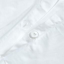 Egyptian Cotton Duvet Cover with Pillowcase - White / Single - thumbnail 5
