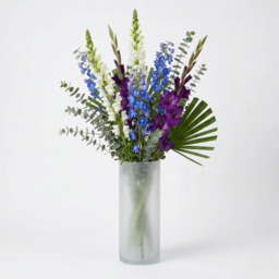 Frosted Glass Cylinder Vase - Clear Frosted / 30cm - thumbnail 5
