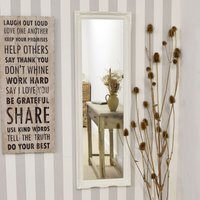 MirrorOutlet White Ornate Shabby Chic Dress Wall 122 x 41cm - White - thumbnail 1