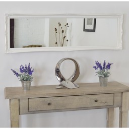 MirrorOutlet White Ornate Shabby Chic Dress Wall 122 x 41cm - White - thumbnail 4