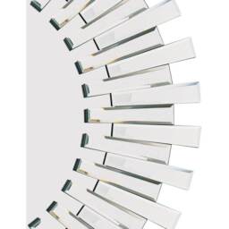 MirrorOutlet Sunburst All Glass Stylised Decorative Mirror 120 x 120cm - Silver - thumbnail 3