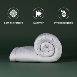 4.5 Tog Lightweight Duvet Cool Summer Microfibre Quilt - White / Superking - thumbnail 4