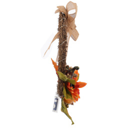 Thanksgiving Halloween LED Sunflower Door Wreath - Orange - thumbnail 3