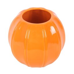 Orange Pumpkin Ceramic Vase Autumn Halloween Decor - Orange - thumbnail 2
