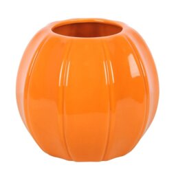 Orange Pumpkin Ceramic Vase Autumn Halloween Decor - Orange - thumbnail 4