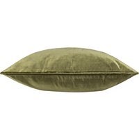 Luxe Velvet Piped Cushion 55 x 55cm - Olive / Feather