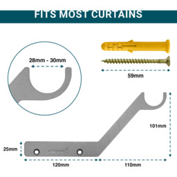 Curtain Pole Hero - Nickel - thumbnail 4