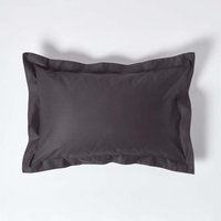 1000 Thread Count Egyptian Cotton Oxford Pillowcase - Dark Grey - image 1