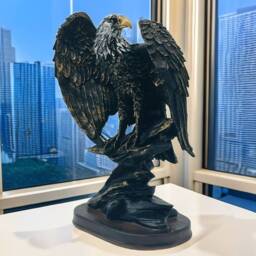 Eagle Statue Resin Ornament Eagle Figurine Decoration - Brown - thumbnail 2