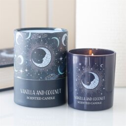Blue Moon Vanilla  Coconut Candle Hour Soy Wax Burn - Blue - thumbnail 2