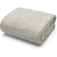 100 Percent Cotton Indian Diamond Patterend Batten Sofa or Bed Throw - Beige / 254cm / 228x254 cm - image 1