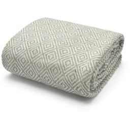 100 Percent Cotton Indian Diamond Patterend Batten Sofa or Bed Throw - Beige / 254cm / 228x254 cm - thumbnail 2