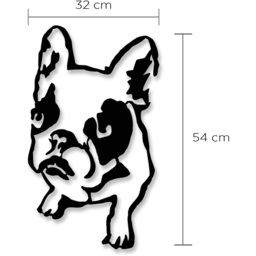Dogo  Wall Art Metal Decorative Object - Black - Black - thumbnail 3