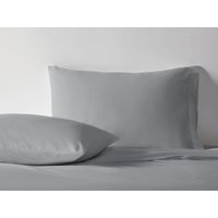 Luxury T200 Cotton Housewife Pillowcase Pair - Grey - image 1