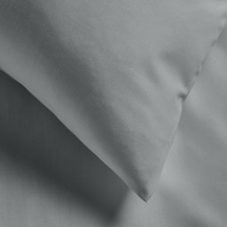 Luxury T200 Cotton Housewife Pillowcase Pair - Grey - thumbnail 2