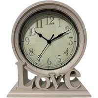 Vintage Love Non Ticking Desk Clock Retro Mantel Clocks Blush - Pink