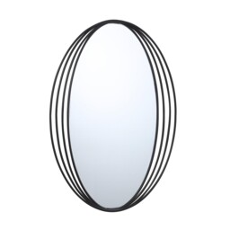 Swirl Oval Mirror - Black - thumbnail 2