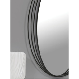 Swirl Oval Mirror - Black - thumbnail 3