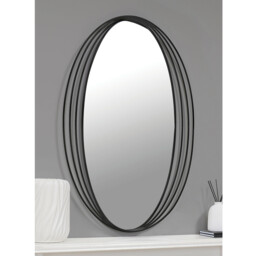 Swirl Oval Mirror - Black - thumbnail 4