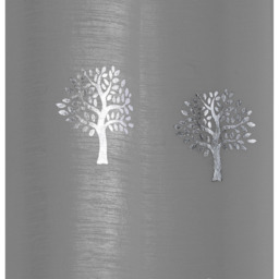 Pair of Birch Grey Metallic Tree Print Sheer Voile Panels - Grey / 229cm - thumbnail 4