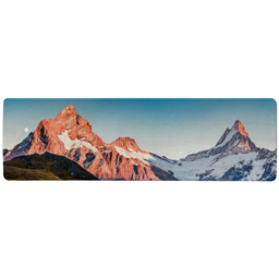 Fantastic evening panorama of Bachalp lake Designer Runner Rug - Blue - thumbnail 2