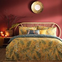 Jungle Palm Duvet Cover Set - Mustard / Superking - thumbnail 1