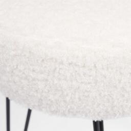 Teddy Boucle Hairpin Stool - White - thumbnail 3