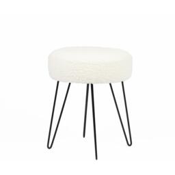 Teddy Boucle Hairpin Stool - White - thumbnail 4