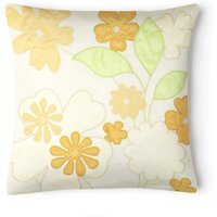 Modern Applique Cushion - Cream
