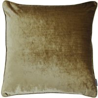 Luxe Velvet Piped Cushion 55 x 55cm - Gold / Feather